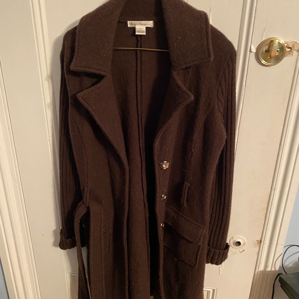 Susan Bristol brown wool jacket.  Gently worn.  Six 0